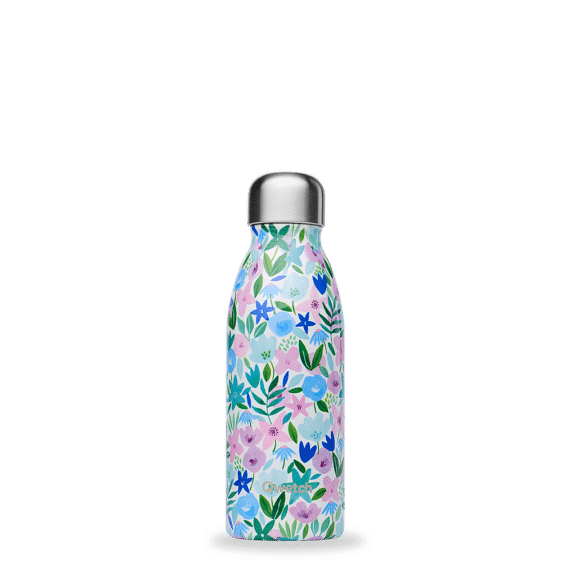 Qwetch Trinkflasche ONE – Flora Hellblau