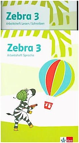 Klett-Verlag Zebra 3. Paket: Arbeitsheft Lesen/Schreiben und Arbeitsheft Sprache