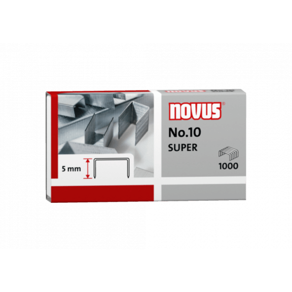 Novus, Heftklammer für Büroheftgerät, No.10, Stahldraht, verzinkt 1000 Stück