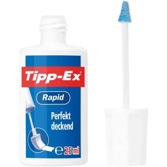 Tipp-Ex Korrekturfluid Rapid, Flasche à 25 ml, weiß