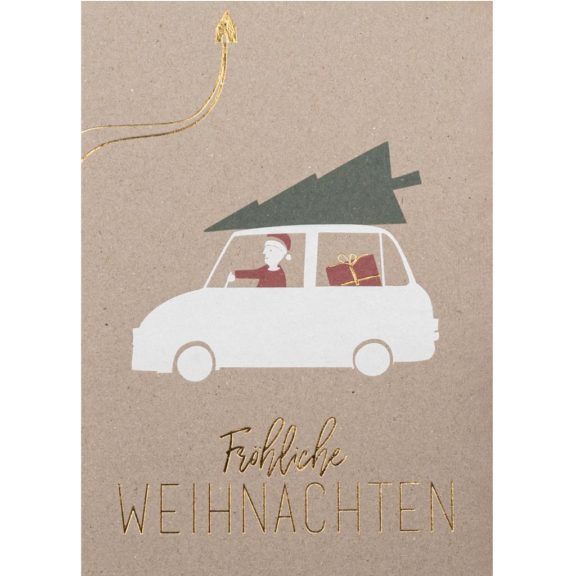 Räder Weihnachtsautokarte "Fröhliche Weihnachten"