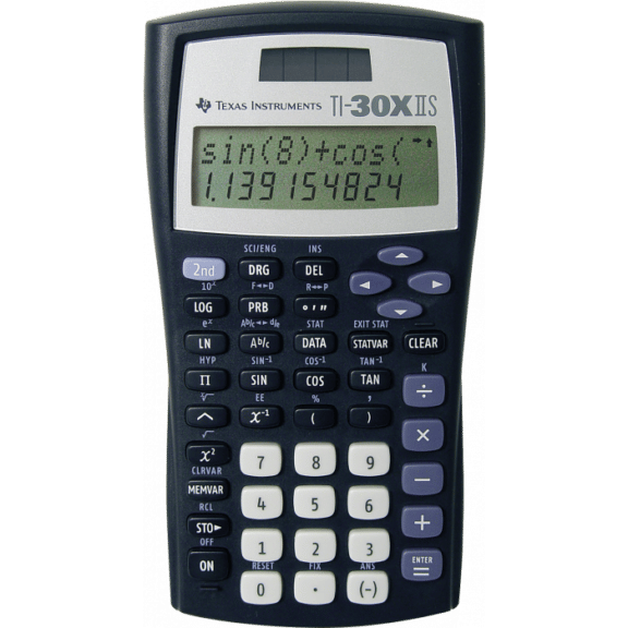 Texas Instruments Schulrechner TI-30X IIS, Solar-und Batteriebetrieb