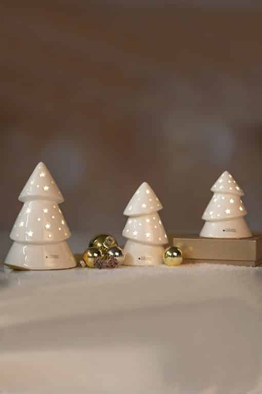 Tiziano, Dekoobjekt Weihnachtbaum Venta LED creme – weiß