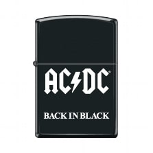 Zippo Feuerzeug schwarz Lack AC/DC Back in Black