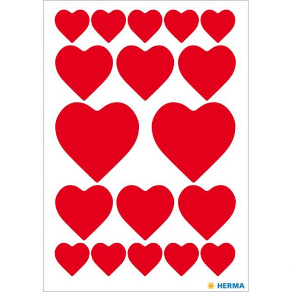 Herma Sticker DECOR Herzen Rot