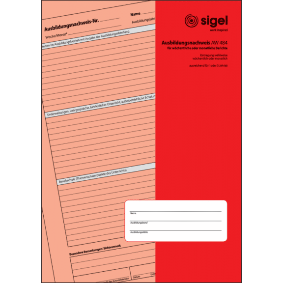 Sigel Ausbildungsnachweis A4 28Bl