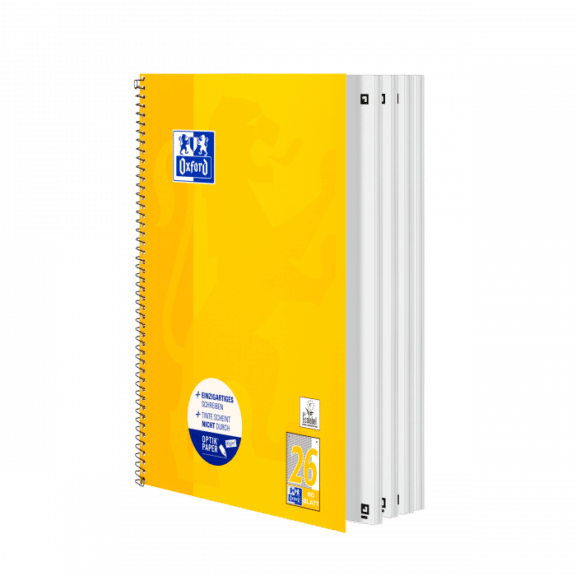 Oxford Collegeblock Lineatur 26 kariert mit Rand 80 Blatt