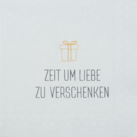 Räder Dining Weihnachtsservietten "Zeit um Liebe..." 25 x 25 cm