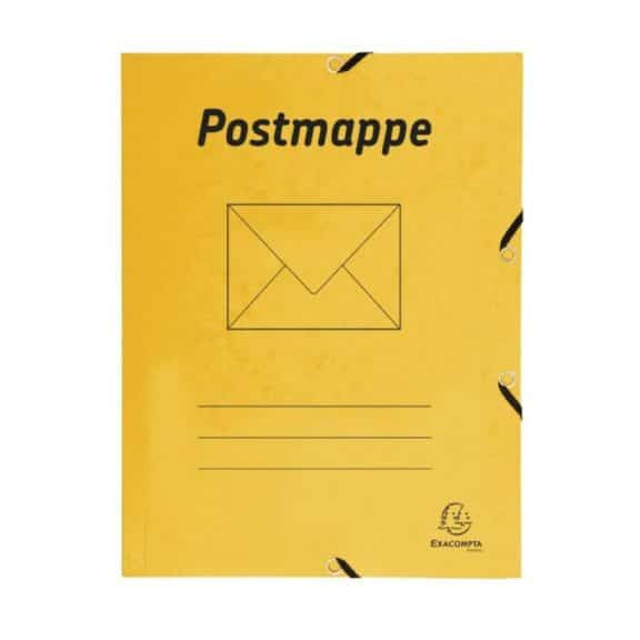 Exacompta Postmappe, A4, mit Gummizug, gelb