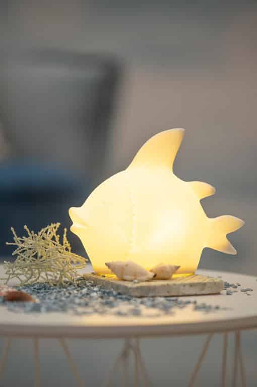 Tiziano Dekofigur Fisch Marin LED Porzellan oval