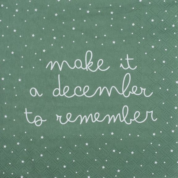 Räder Dining Weihnachtsservietten "make it a december to remember"