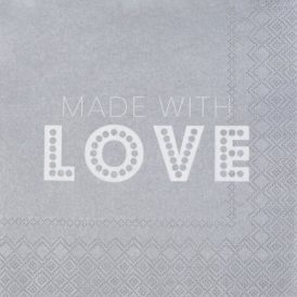 Räder Servietten "Made with Love"