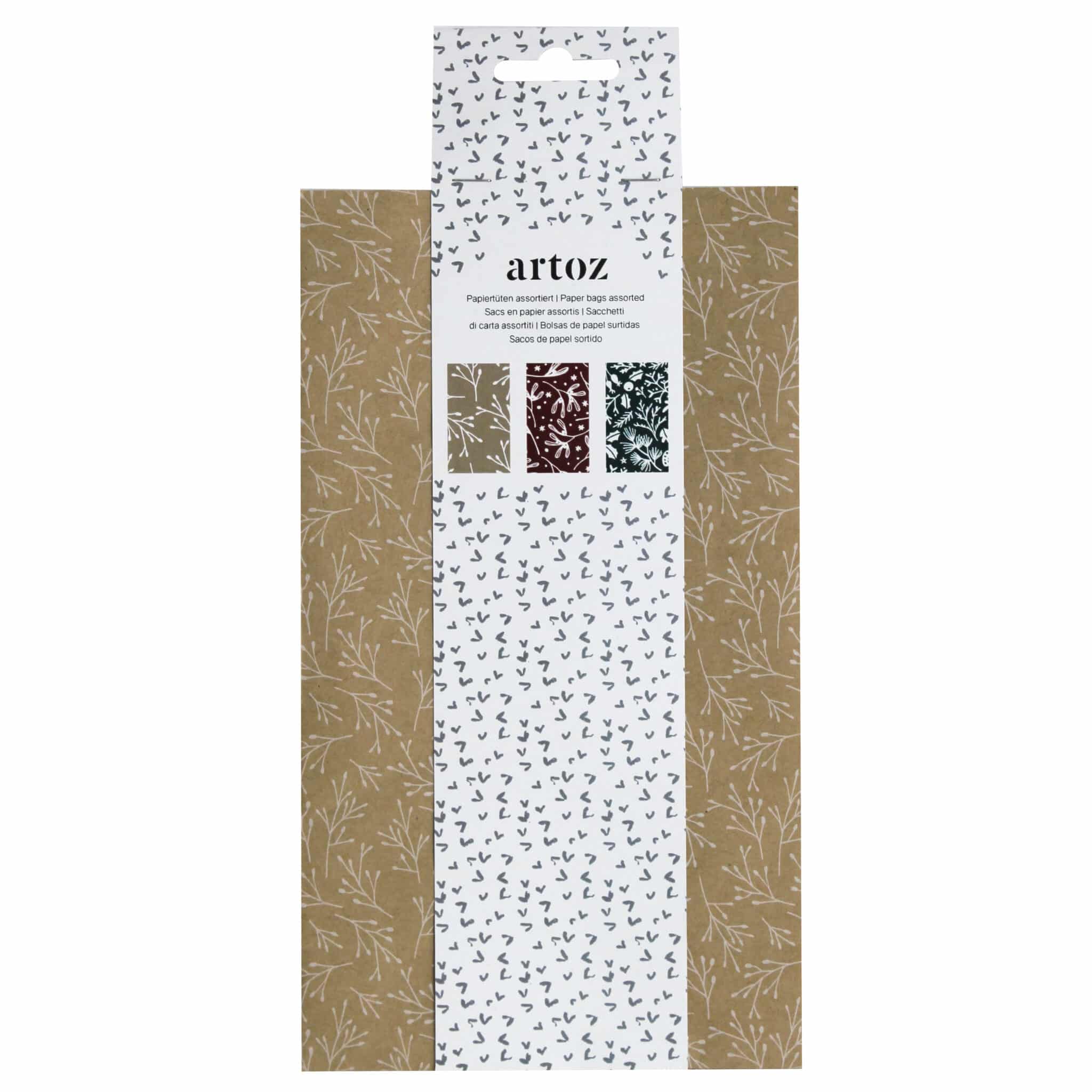Artoz Geschenkpapiertüten 3 farbig