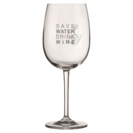 Räder Weinglas "Save Water Drink Wine"