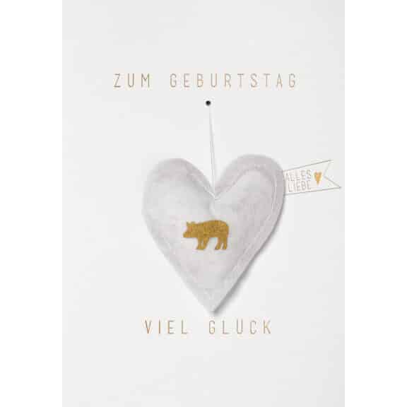 Räder Gazeanhänger Karte "Zum Geburtstad viel Glück"