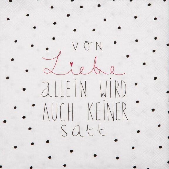 Räder Papierserviette "Von Liebe allein"