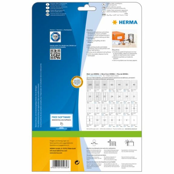 Herma Etiketten Premium, weiß 105x74 mm Papier matt