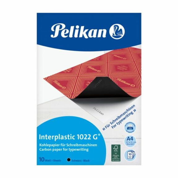 Pelikan Kohlepapier Interplastic® 1022G, A4 schwarz 10 Blatt