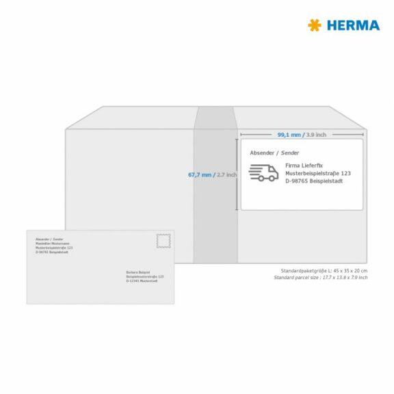 Herma Neonetiketten A4 99,1 x 67,7 mm, Permanent Haftend