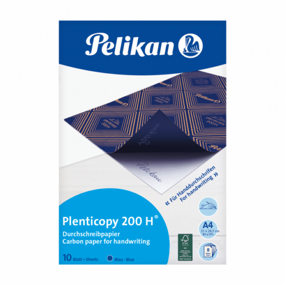 Pelikan Durchschreibpapier Plenticopy 200 H, A4 blau 10 Blatt
