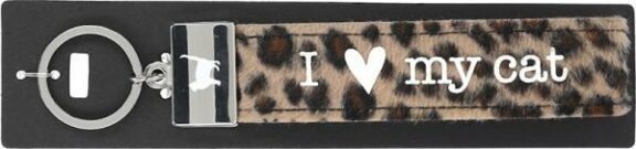 Depesche Glücksfilz Schlüsselband ,,I (heart) my cat“