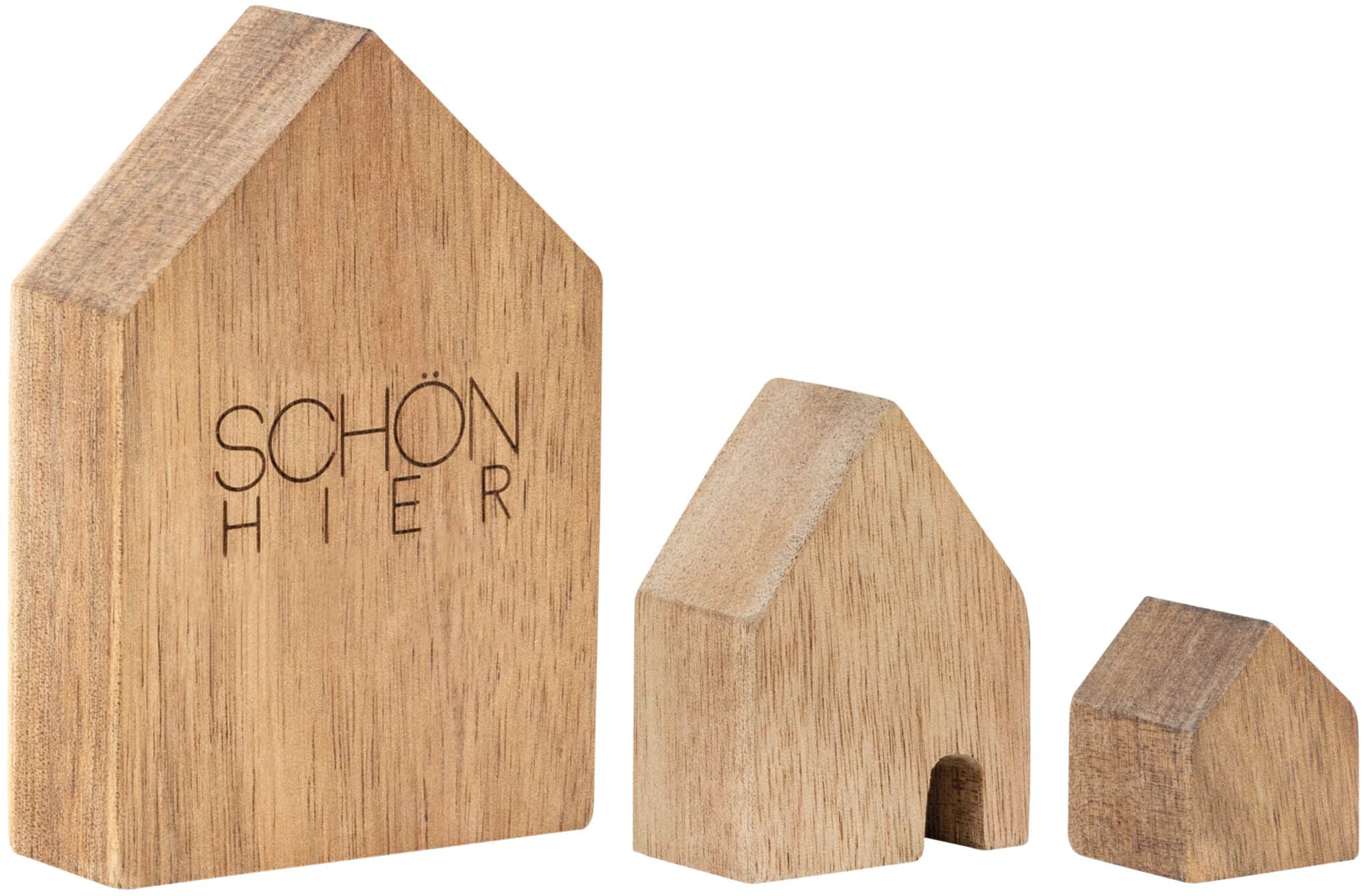 Räder Living Holzhäuser Set aus 3 St. "Schön hier"