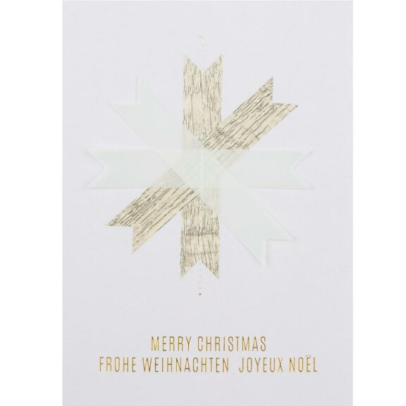 Räder Geometrie Weihnachtskarte "Merry Christmas, Mehrsprachig"