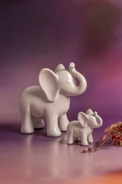 Tiziano Dekofigur Elefant Tarik stehend creme – weiß
