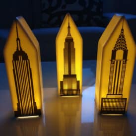 3er Set Lichthaus New York LED