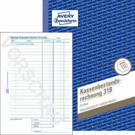 Zweckform Kassenbestandsrechnung, A5, 50 Originale, 50 Blatt