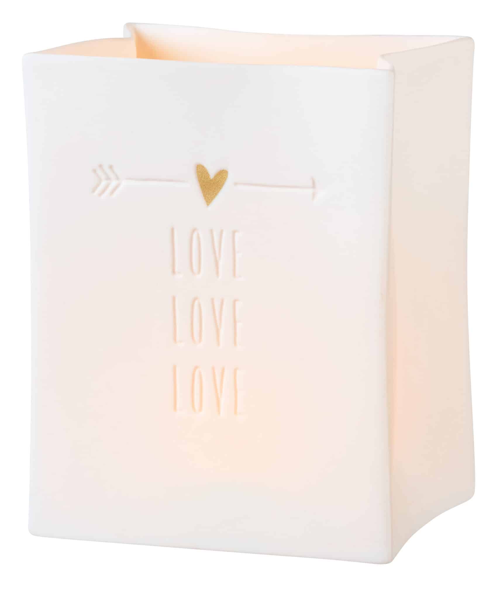 Räder Porzellanlichttüte "Love"