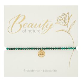 hca Armband - "Beauty of nature"- vergoldet - Malachit - Baum des Lebens