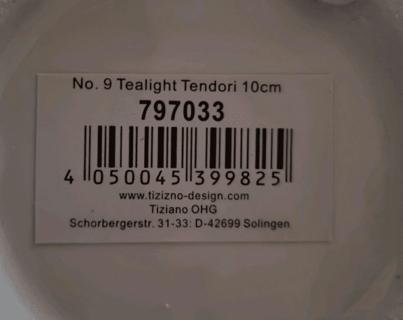 Tiziano Teelicht Tendori creme 10,0 cm