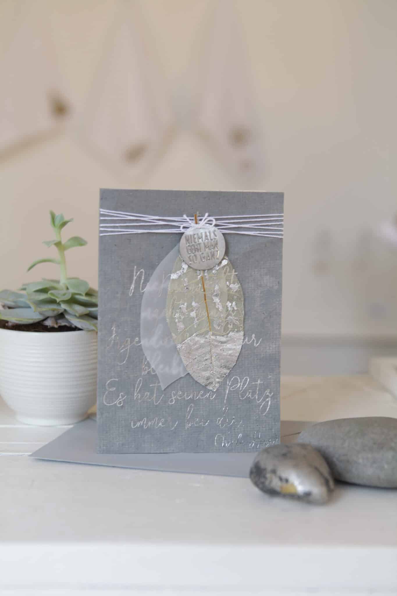 Good old friends, Blätter Trauerkarte "Wenn Du bei Nacht ..."