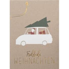 Räder Weihnachtsautokarte "Fröhliche Weihnachten"