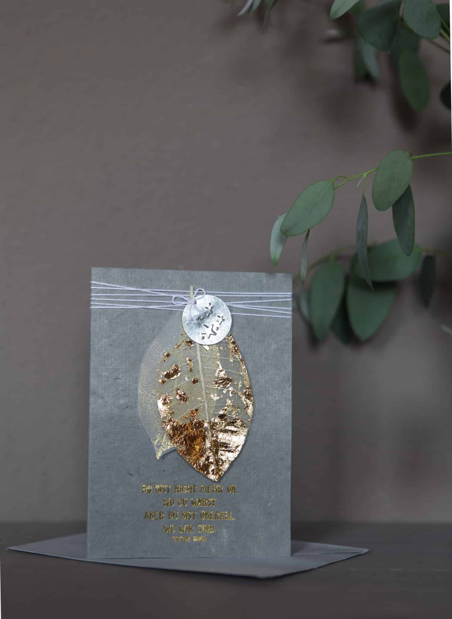 Good old friends, Blätter Trauerkarte "Wenn Du bei Nacht ..."