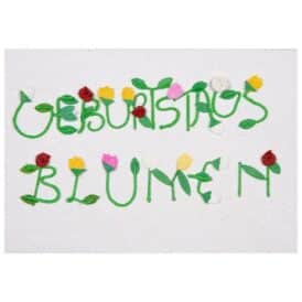Räder Schrift Karte "Geburtstagsblumen"