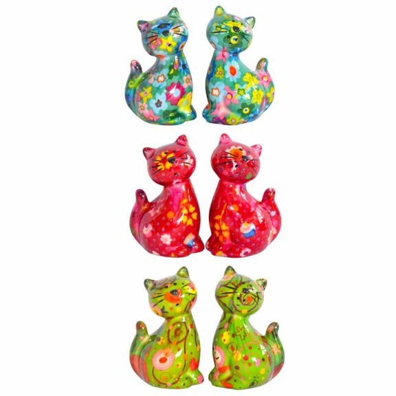 Pomme pidou Salz+ Pfefferstreuer-Set Katze Caramel