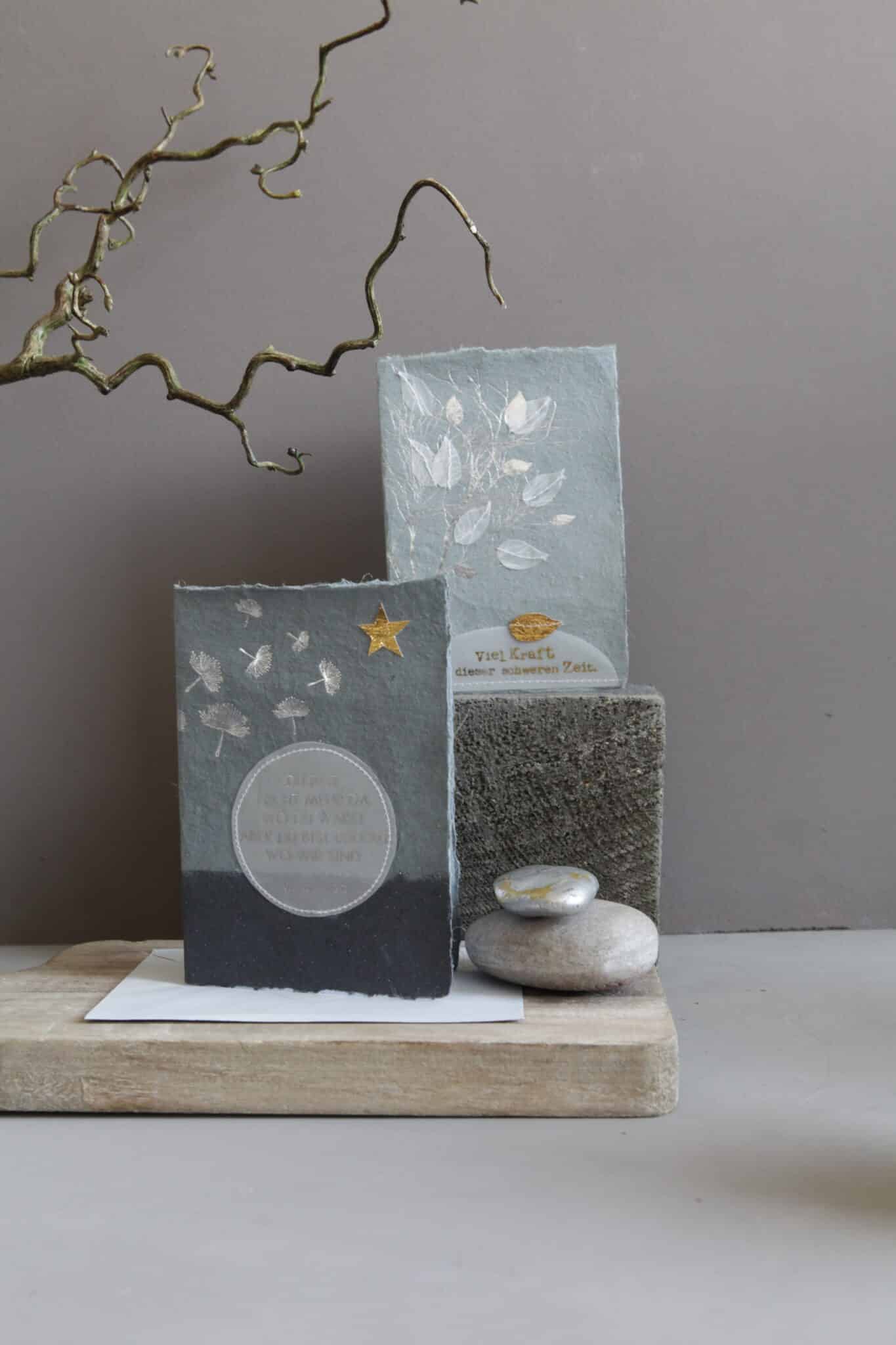 Good old friends, Papiertrauerkarte "Und am Ende des Regenbogens..."