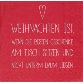 Räder, Servietten "Weihnachten ist ..."