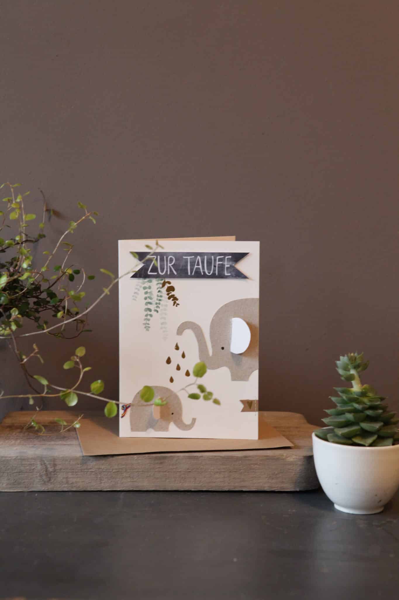 Good old friends, Taufkarte "Girlande"