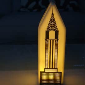 Tiziano Dekohaus Licht Haus New York LED Chrysler Building Porzellan