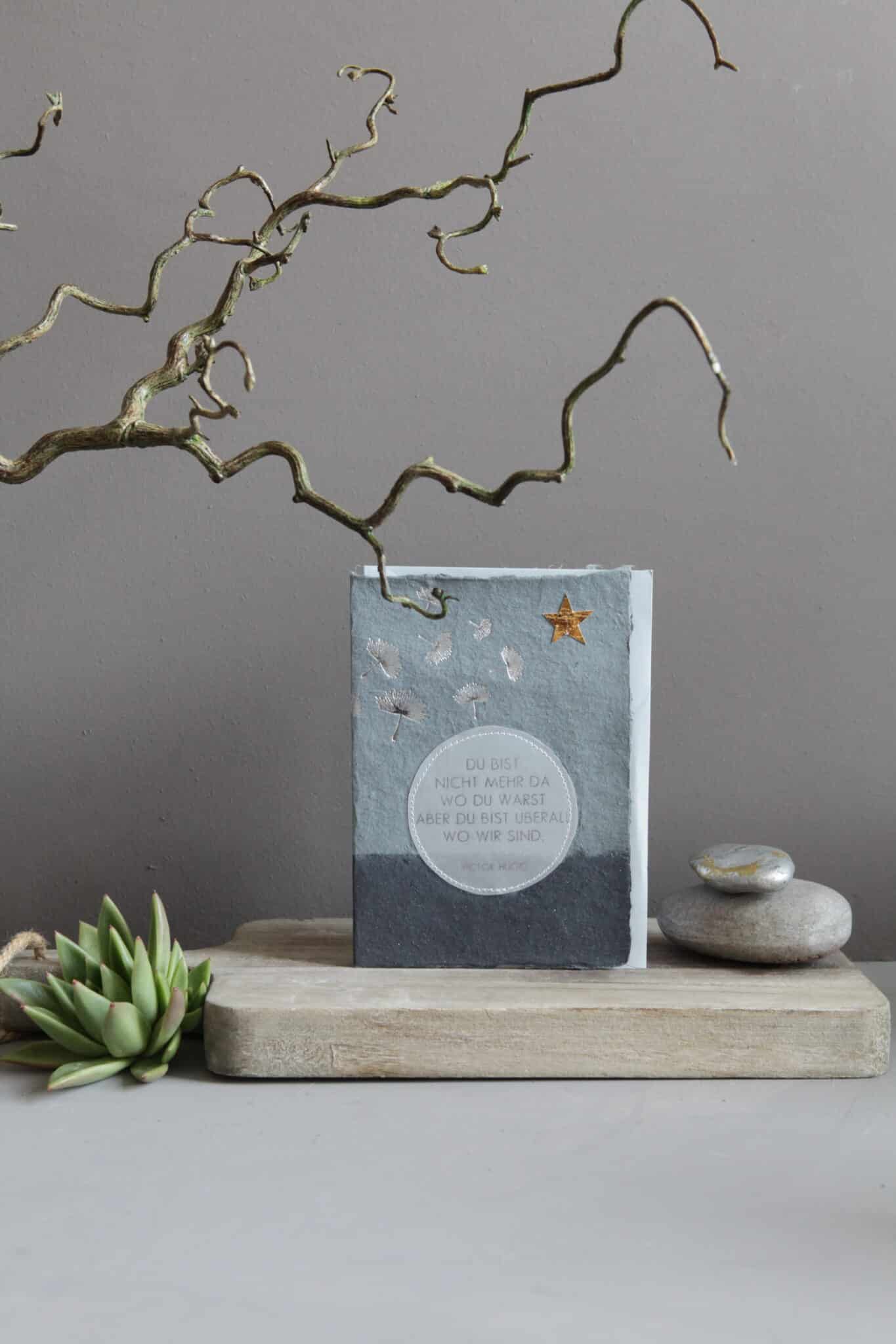 Good old friends, Papiertrauerkarte "Du bist nicht mehr ..."