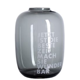 Räder Raum und Zeit. Glasvase "Jetzt ist die Beste Zeit"
