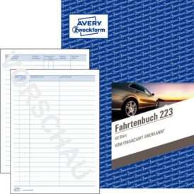 Zweckform Fahrtenbuch, für PKW, A5, 80 Seiten für 858 Fahrten