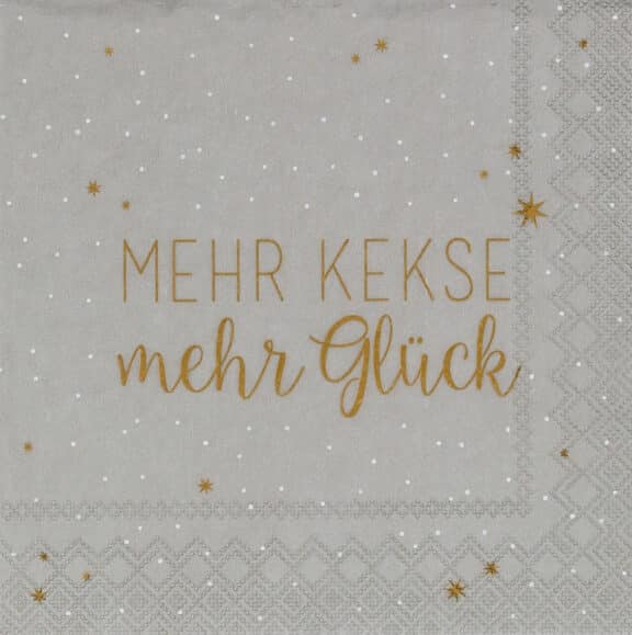 Räder Cocktailservietten "Mehr Kekse mehr Glück"