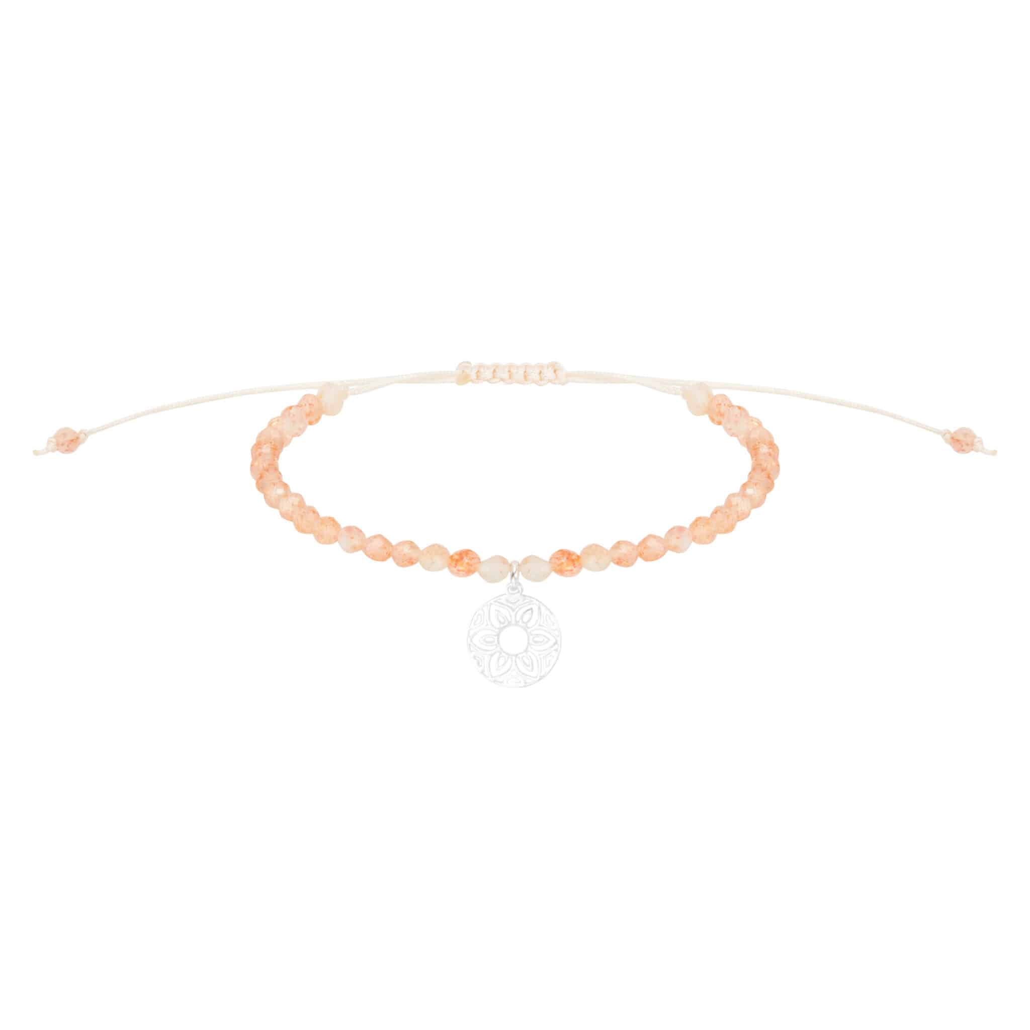 hca Armband - "Beauty of nature"- versilbert - Sonnenstein - Mandala der Liebe