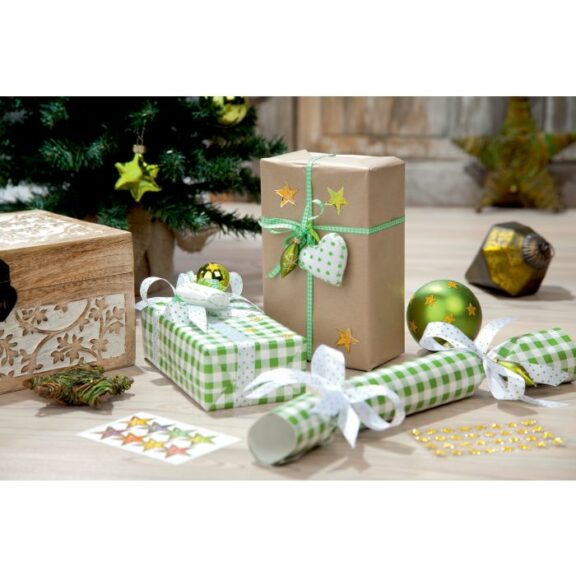 Design Weihnachtssticker, Glanzpapier, Sterne, gold, 96 Aufkleber