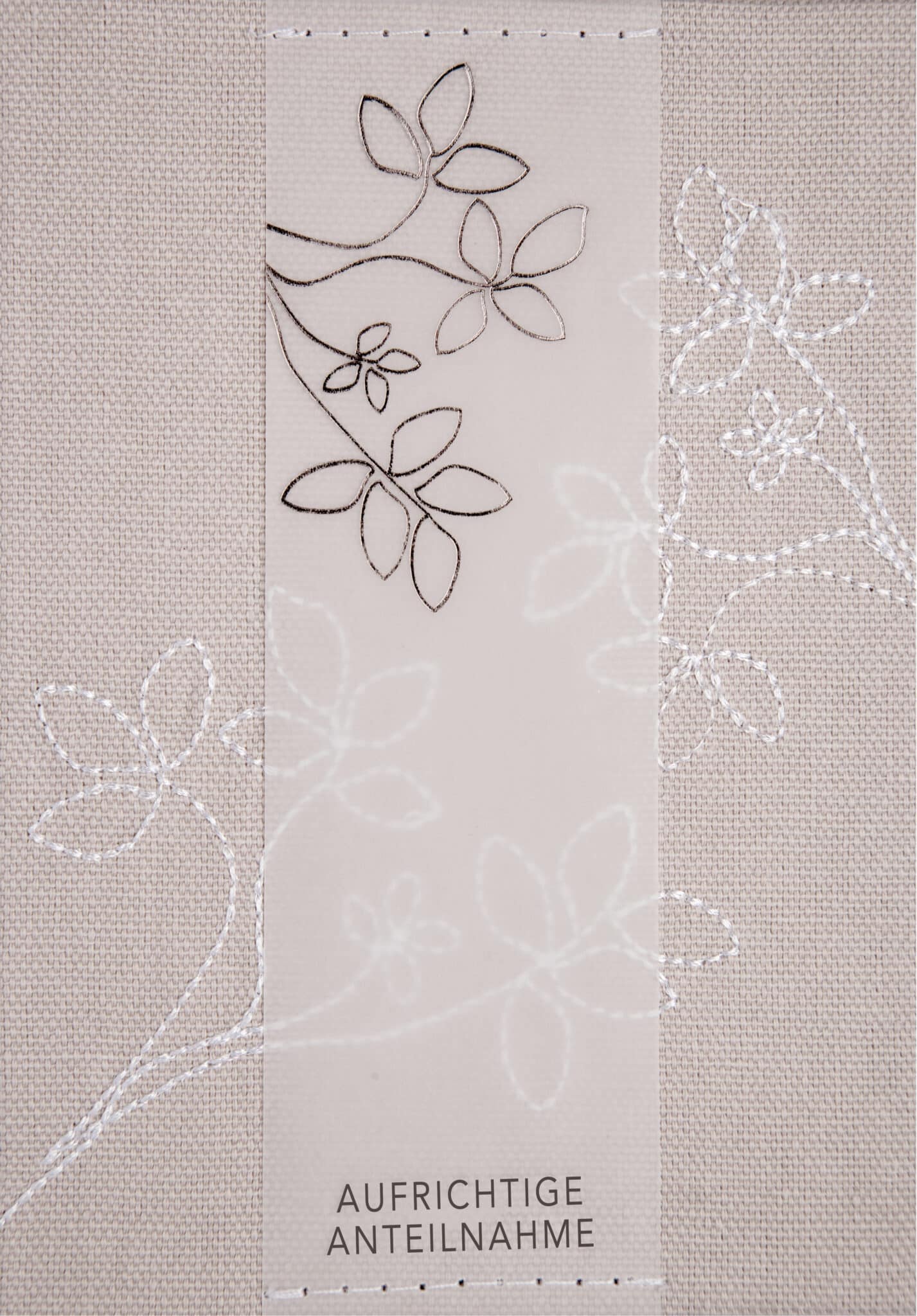 Räder Trauerstickkarte "Aufrichtige Anteilnahme"