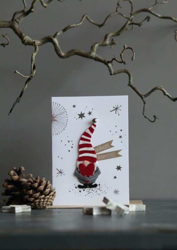 Good old friends, Winterwichtelkarte "Merry Christmas"